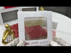 Koperen roestvrij geweven draadnet gelaagd glas Antizuur 0,6 mm