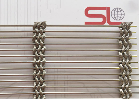 56.9% openingsgebied Architecturaal Geweven Mesh Wire Sunshade Metal Screen