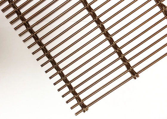 Rose Golden Flexible Cable Wire-Roestvrij staal Architecturaal Mesh For Facade
