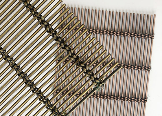 Antiek Messingsss316 Architecturaal Geweven Metaal Mesh Flexible Builing Facade Wire