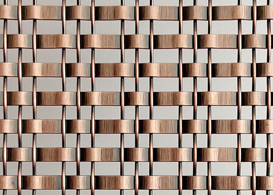 304 Decoratieve Geweven Draad Mesh For Indoor Partition van het roestvrij staal de Antieke Koper