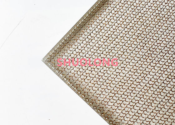 Het fijne Koper Gelamineerde Ontwerp van Glas Decoratieve Mesh Fabric For Architecture And