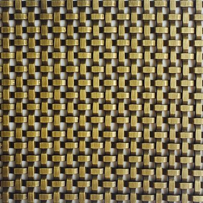Decoratief geweven gaas van roestvrij staal met een lengte van 30-100 m in kunst Installaties voor deuren van meubels