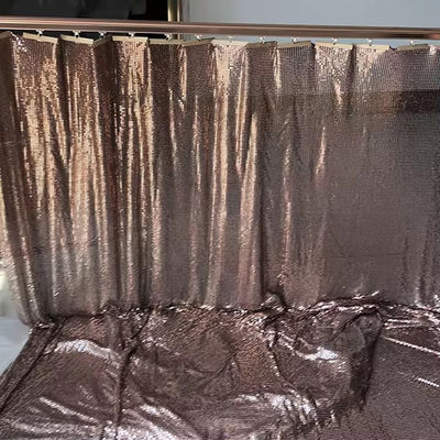 Aluminiumlegering Schimmer Metalen Sequin Keten Link Stof Voor Gordijn Metalen Mesh Stof