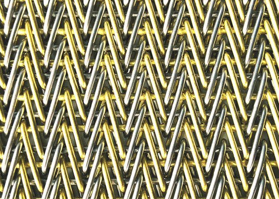 SS316 messingsweefsel Spiraalvormig Mesh Belt 3m