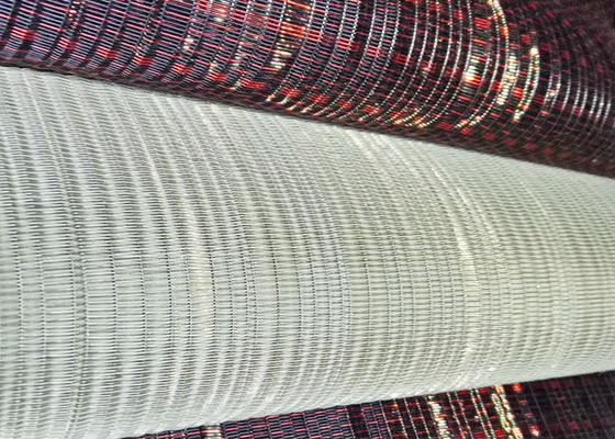 0.9mm Geschilderd Draad Geweven Metaalstof Gelamineerd Glas Antifire 1.76kg/M2