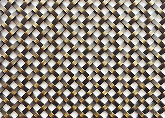 9ft Metaal Geweven Decoratieve SGS van Draadmesh grilles antique brass