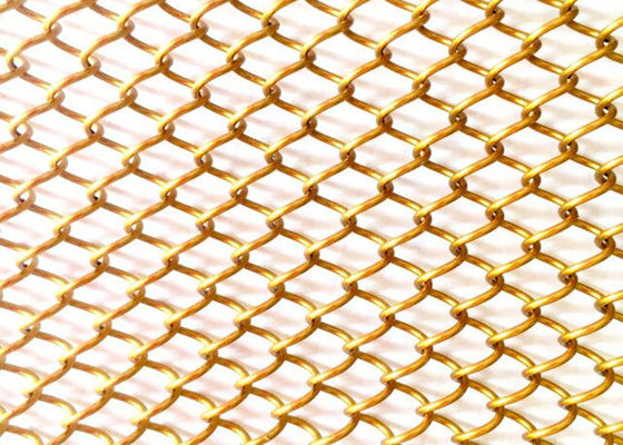 Flexibel van de het Metaalrol van het Huisdecor Gordijn 13ft Gouden Mesh Curtain