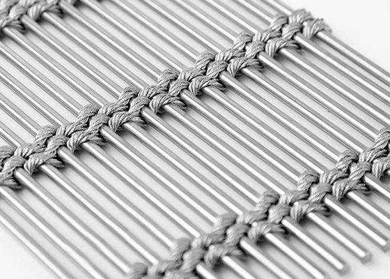 Flexibel het Metaal Architecturaal Netwerk 7mm van de Bekledingsvoorgevel dik Natuurlijke Kleur