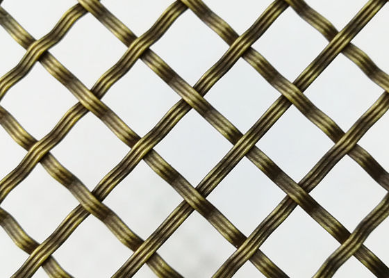 Antiquiteit 2mm Decoratieve Geweven Draad Mesh Brass Stainless Steel Cabinets