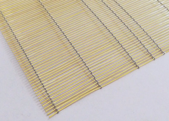 Architecturale Messing Geweven Draad Mesh For Laminated Glass, Gouden Kleur