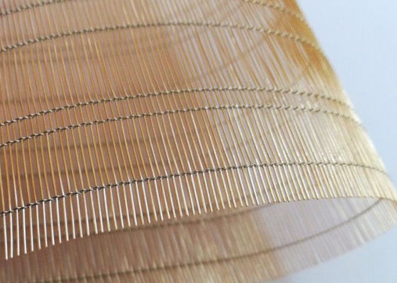 De gerecycleerde Gelamineerde Draad Mesh Art Copper Woven van de Bronskleur 70% Glas
