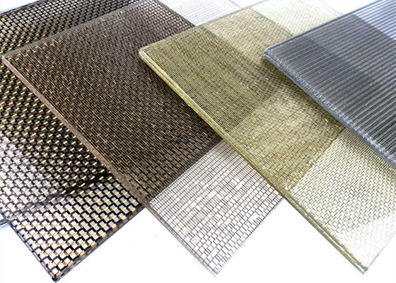 De gerecycleerde Gelamineerde Draad Mesh Art Copper Woven van de Bronskleur 70% Glas