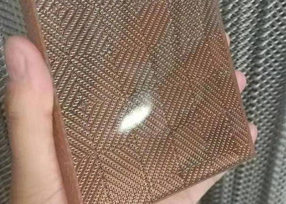 Art Brass Woven Metal Glass Gelamineerd Draadnetwerk 0.5mm