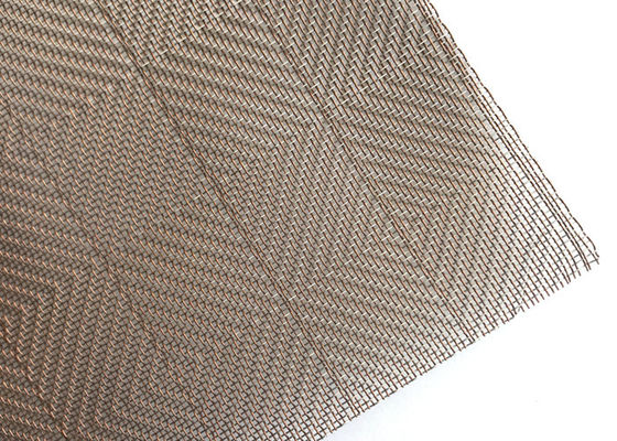 Art Brass Woven Metal Glass Gelamineerd Draadnetwerk 0.5mm