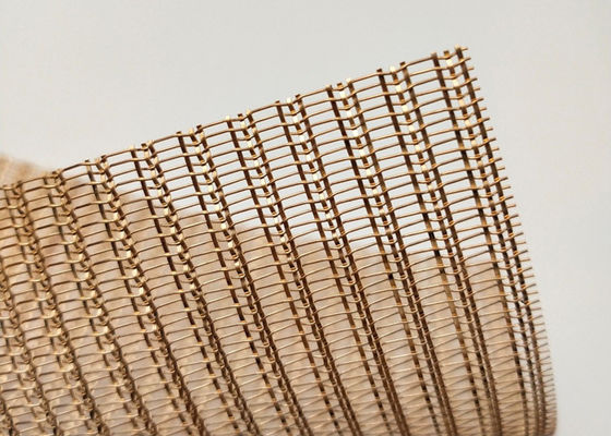0.6mm Glas Gelamineerde Draad Vlak Mesh Decorative Shine Bronze Copper Drie