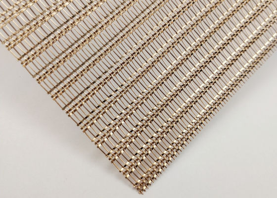 0.6mm Glas Gelamineerde Draad Vlak Mesh Decorative Shine Bronze Copper Drie