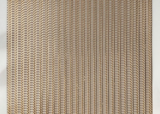 0.6mm Glas Gelamineerde Draad Vlak Mesh Decorative Shine Bronze Copper Drie