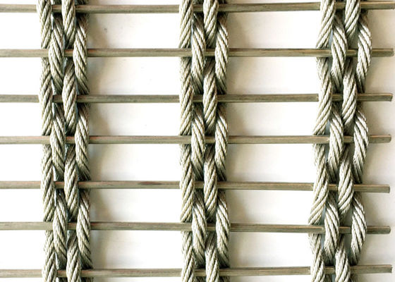 Flexibel Geweven 100x6m Roestvrij staal Architecturaal Mesh Fabric Facade