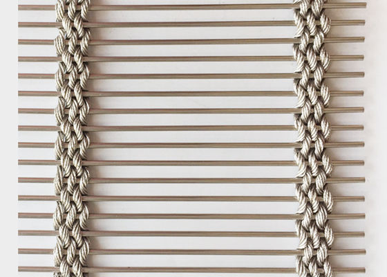56.9% openingsgebied Architecturaal Geweven Mesh Wire Sunshade Metal Screen