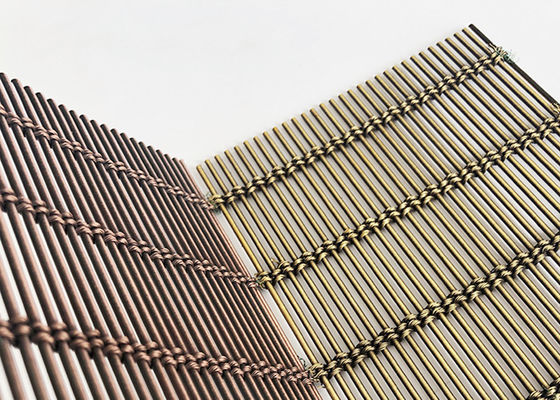 Antiek Messingsss316 Architecturaal Geweven Metaal Mesh Flexible Builing Facade Wire