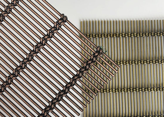 Antiek Koperroestvrij staal Architecturaal Mesh Decorative Metal Partition Screen