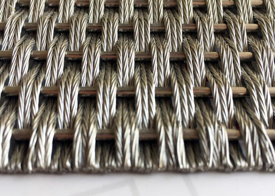 Decoratief Metaal 5m X 2.5m Roestvrij staal Architecturaal Mesh For Wall Coverings
