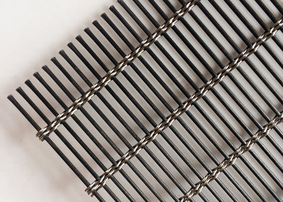 Het zwarte Roestvrije staal Architecturaal Mesh Cable Metal 120m X 6m van de de Bouwvoorgevel