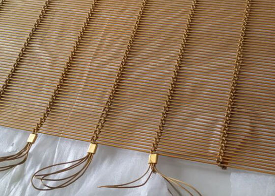 Het Roestvrije staal Architecturaal Mesh Decorative Paint Metal Partition van de Goldedkleur 316l