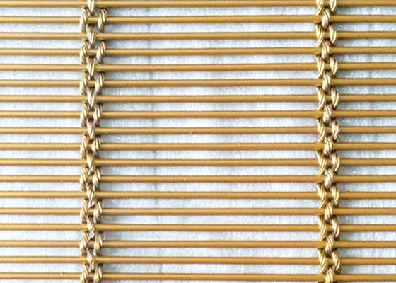 Het Roestvrije staal Architecturaal Mesh Decorative Paint Metal Partition van de Goldedkleur 316l