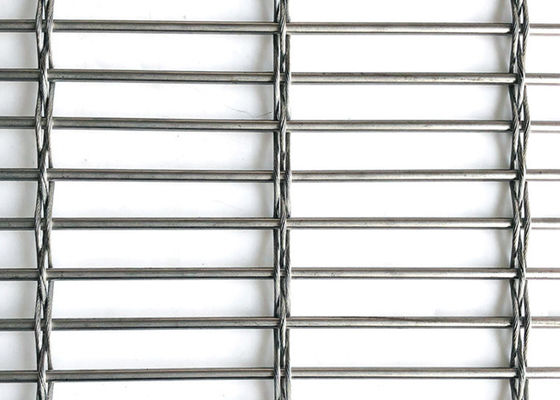 Ss304 Geweven Draadroestvrij staal Architecturaal Mesh Metal Stair Safety