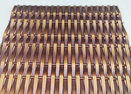 Antiek Bronsss316l Architecturaal Metaal Mesh For Facade Cladding