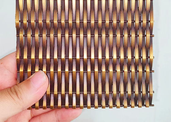 Antiek Bronsss316l Architecturaal Metaal Mesh For Facade Cladding