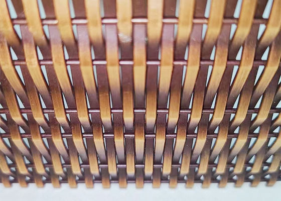 Antiek Bronsss316l Architecturaal Metaal Mesh For Facade Cladding