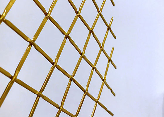 83% het gouden Kabinet van Mesh For Stainless Steel Fabrics van het Kleuren Architecturale Geweven Metaal