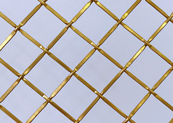 83% het gouden Kabinet van Mesh For Stainless Steel Fabrics van het Kleuren Architecturale Geweven Metaal