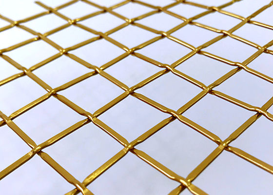 83% het gouden Kabinet van Mesh For Stainless Steel Fabrics van het Kleuren Architecturale Geweven Metaal