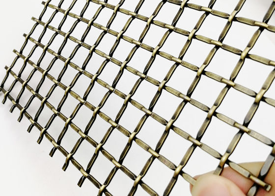 3.0m X 1.5m Geweven Geplooid Architecturaal Metaal Mesh Decorative Cabinet Insert