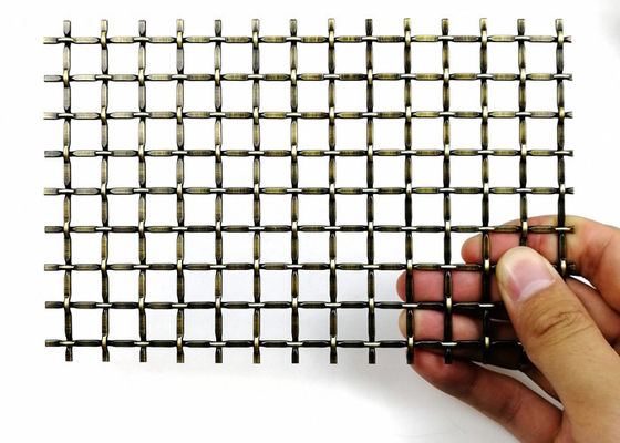 3.0m X 1.5m Geweven Geplooid Architecturaal Metaal Mesh Decorative Cabinet Insert