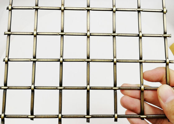 Antiek van het het Kabinets Architecturaal Roestvrije staal van het Messingsmeubilair de Draadnetwerk 5.5mm
