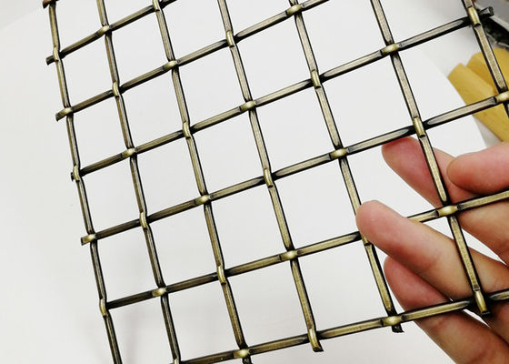 Antiek van het het Kabinets Architecturaal Roestvrije staal van het Messingsmeubilair de Draadnetwerk 5.5mm