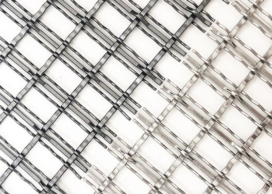 4.4mm Zwarte Kleuren Architecturale Geweven Draad Mesh Partition Panel Decorative Metal