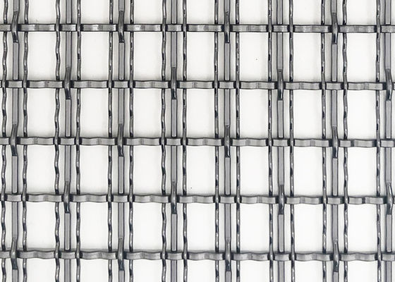 4.4mm Zwarte Kleuren Architecturale Geweven Draad Mesh Partition Panel Decorative Metal