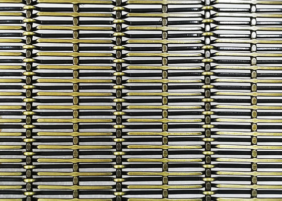 3m Architecturale Roestvrije staal Mesh For Wall Cladding van het Lengte het Antieke Messing