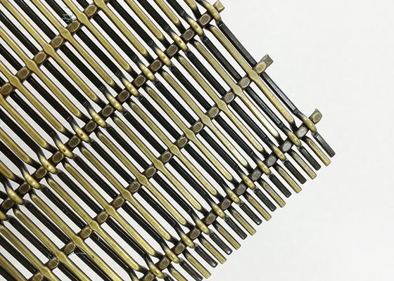 3m Architecturale Roestvrije staal Mesh For Wall Cladding van het Lengte het Antieke Messing