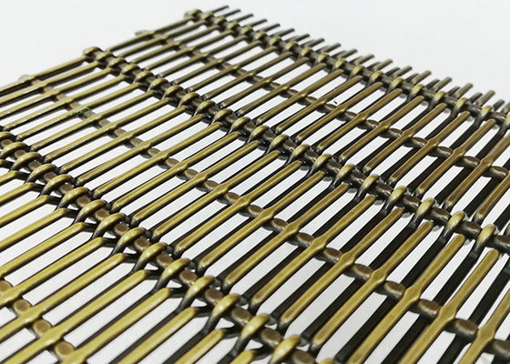 3m Architecturale Roestvrije staal Mesh For Wall Cladding van het Lengte het Antieke Messing