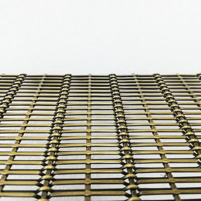 3m Architecturale Roestvrije staal Mesh For Wall Cladding van het Lengte het Antieke Messing
