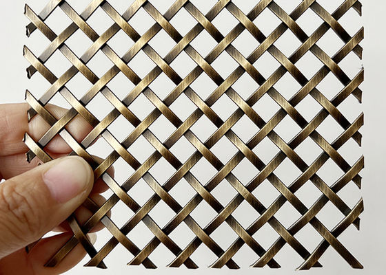 Van de het Slotgolfplaat van de bronskleur de Antieke Messing Geweven Draad Mesh For Wall