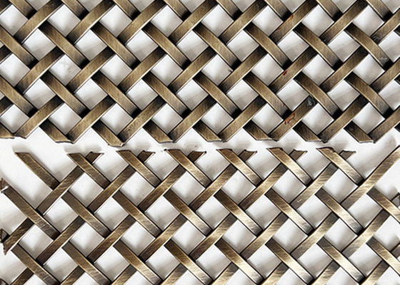 Van de het Slotgolfplaat van de bronskleur de Antieke Messing Geweven Draad Mesh For Wall