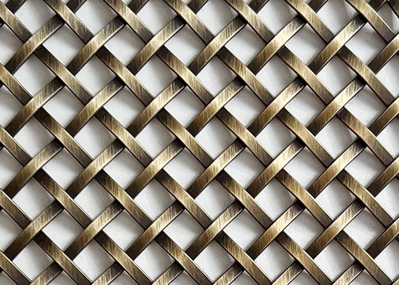 Van de het Slotgolfplaat van de bronskleur de Antieke Messing Geweven Draad Mesh For Wall